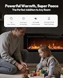 EUHOMY 60-Inch Recessed Wall Mounted Electric Fireplace with Touchscreen