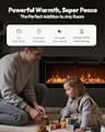 EUHOMY 60-Inch Recessed Wall Mounted Electric Fireplace with Touchscreen