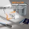 TESSAN Compact 2000W Step-Down Voltage Converter and Travel Adapter Combo