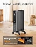 DREO DR-HSH010 1500W Oil-Filled Radiator Tower Heater with Touchscreen