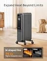 DREO DR-HSH010 1500W Oil-Filled Radiator Tower Heater with Touchscreen