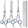 Professional 4-in-1 Titanium Dog Grooming Scissors Kit with Safety Tips