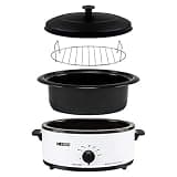 NESCO 4816-14 6-Quart Compact Electric Roaster Oven with Porcelain Cookwell