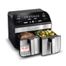 Gourmia 10-Quart Large Capacity Dual Basket Air Fryer with FryForce 360 Tech