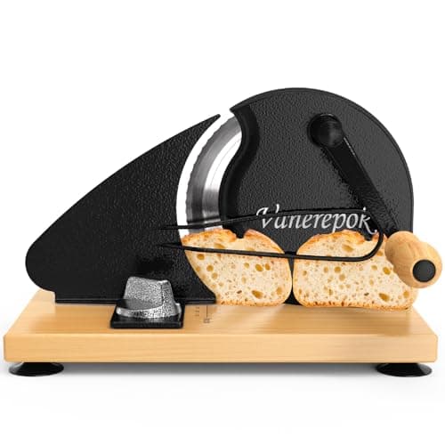 Upgrade Manual Sourdough Hand Crank Bread Slicer with Steel Wire Guide