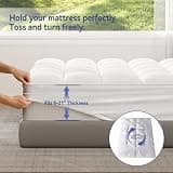 ELEMUSE Extra Thick Overfilled Down Alternative Mattress Pad Cover King