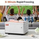 VEVOR 120W Fried Ice Cream Roll Maker Machine with Compressor and Two Scrapers