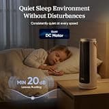 LEVOIT Mini Compact Oscillating Desk Tower Fan with 3-Angle Custom Sweep