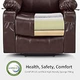 MCombo 7040 Medium Electric Power Lift Recliner with Massage in Dark Brown