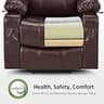 MCombo 7040 Medium Electric Power Lift Recliner with Massage in Dark Brown
