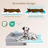 EHEYCIGA Extra Large Orthopedic Dog Bed with Dual-Layer Memory and Egg-Crate Foam Core