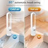 Hiluce 3-in-1 Bladeless Fan, Room Space Heater, and HEPA Air Purifier Combo
