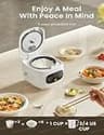 COMFEE' 2-Cup Uncooked Mini Rice Cooker with 6 Cooking Functions and Delay Timer
