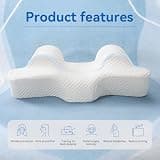 AM AEROMAX Contoured Memory Foam Back Sleep Training Beauty Sleep Pillow