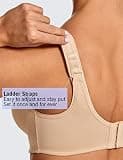 SYROKAN Women's Max Control High Impact Underwire Minimizer Sports Bra