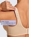 SYROKAN Women's Max Control High Impact Underwire Minimizer Sports Bra