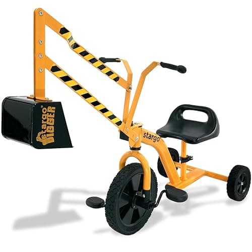 Stargo Kids Excavator Sand Digger Tricycle with Pedal-Powered Wheels