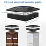 Peasur Adjustable Color and Brightness 4x4 Solar Post Cap Lights with Adapter, 2-Pack