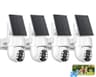 Dual-Band WiFi 2K Solar Security Camera System with AI Detection, 4-Camera Kit