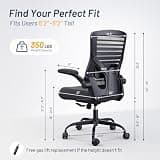 QLTPLUS Ergonomic Office Desk Chair with Molded Foam and Lumbar Support
