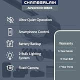 Chamberlain Secure View 3/4 HP Smart Belt Drive Garage Door Opener with Camera
