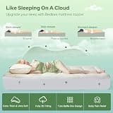 Bedlore Thick Bamboo Viscose Pillow Top Mattress Pad with Deep Pocket
