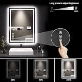 LOAAO 24" x 32" Front and Backlit Dual LED Bathroom Mirror with Smart Defogger