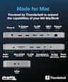 Plugable TBT-UDM Thunderbolt 4 Docking Station with Dual 4K Monitor Support
