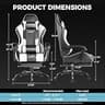 GTPLAYER High-Back Computer Gaming Chair with Retractable Footrest & Headrest Support