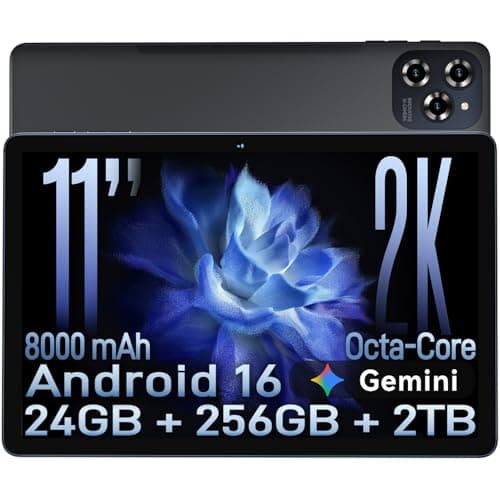 11-Inch High-Resolution Android 16 Gaming Tablet with 2K Display and 256GB Storage