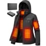 Brimekey Women's Dual-Zone Heated Softshell Jacket with Fleece Lining