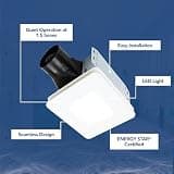 Broan-NuTone Easy Retrofit Bathroom Exhaust Fan with LED Light, 80 CFM Energy Star