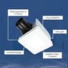 Broan-NuTone Easy Retrofit Bathroom Exhaust Fan with LED Light, 80 CFM Energy Star