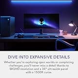 Alienware AW3425DWM 34-Inch WQHD 180Hz 1ms Curved Gaming Monitor with HDMI 2.1