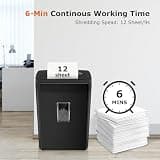 Bonsaii C275-A 12-Sheet Cross-Cut Heavy Duty Shredder with P-4 Security