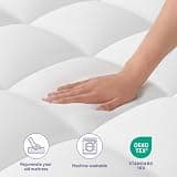 ELEMUSE Extra Thick Overfilled Down Alternative Mattress Pad Cover King