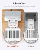 MUNBYN RW403B Bluetooth Thermal Label Printer, Heavy Duty Auto-Calibration