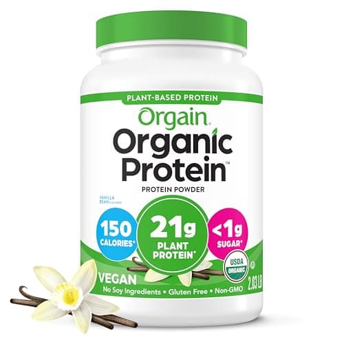 Orgain Organic Plant-Based Vegan Protein Powder with Prebiotic Fiber