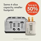 BELLA Slim 4-Slice Toaster with Extra-Wide Long Slots and Oatmilk Finish