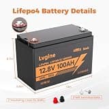 LVGINE 12V 100Ah Group 31 LiFePO4 Rechargeable Lithium Iron Phosphate Power Battery