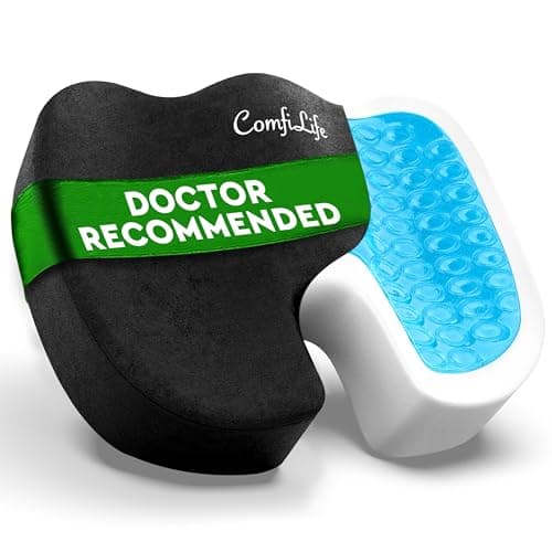 ComfiLife Premium Gel and High-Density Memory Foam Travel Seat Cushion