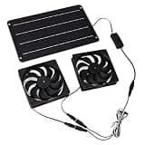Vingvo 20W Solar Powered Exhaust Fan for Chicken Coops and Greenhouses