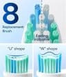 Bymore Rechargeable Adult Sonic Electric Toothbrush with 8 Brush Heads