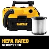 DeWalt 20V MAX Cordless Portable 2-Gallon HEPA Filter Wet Dry Shop Vacuum