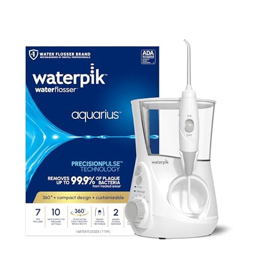 Waterpik Aquarius WP-660 Countertop Water Flosser with 10 Pressure Settings