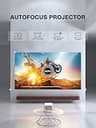 AuKing TOF 1080p Smart Projector with Real-Time Auto Focus and Whale OS