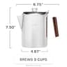 Coletti Bozeman 9-Cup Heavy-Duty Stainless Steel Stovetop Percolator Coffee Pot