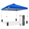 EAGLE PEAK Pop-Up Canopy Tent with Easy Setup, Vented Roof, and Wheeled Carry Bag (10x10)