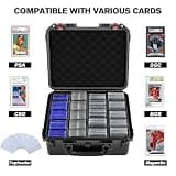 LOTOCASE Extra Large Waterproof Graded Card Storage Box with 16 Dividers
