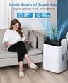 Garvee 14,000 BTU 3-in-1 Portable Air Conditioner with Follow Me Smart Remote